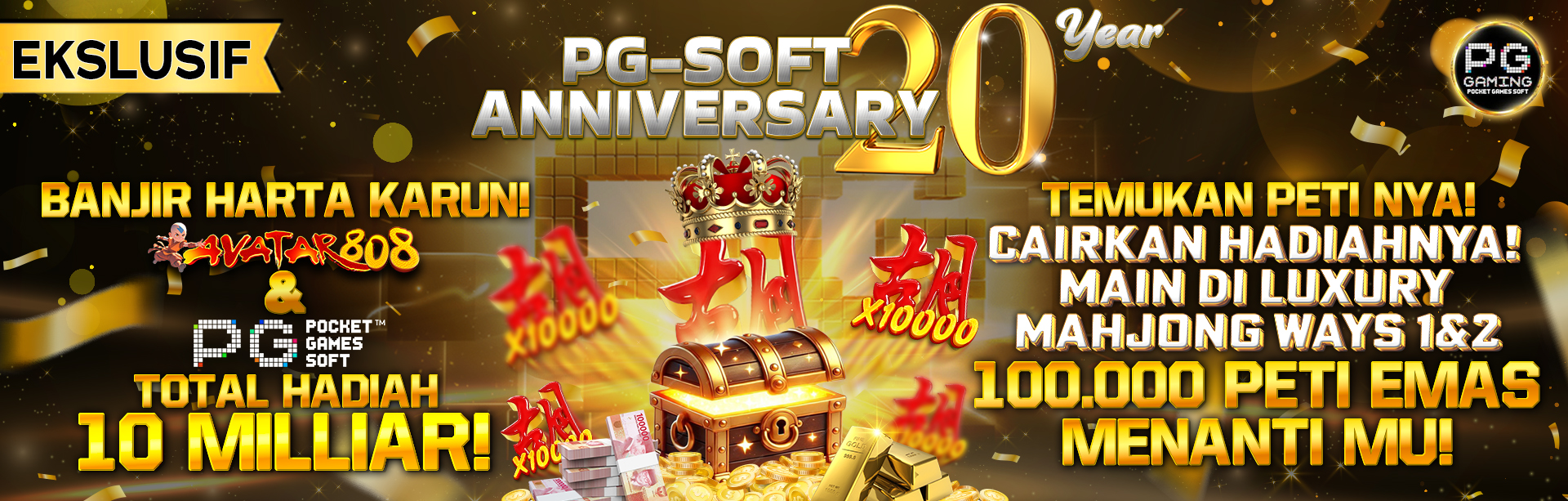 MEGA EVENT PG-SOFT ANNIVERSARY KE 20 TAHUN !