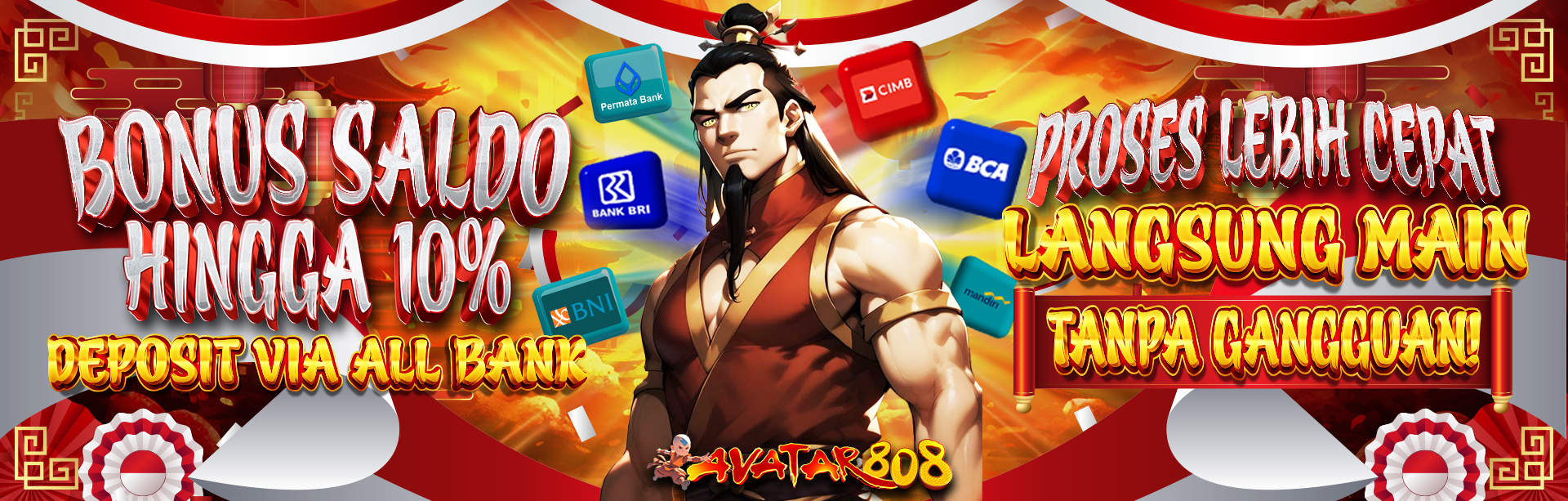 BONUS SALDO 10%  KHUSUS DEPOSIT VIA ALL BANK