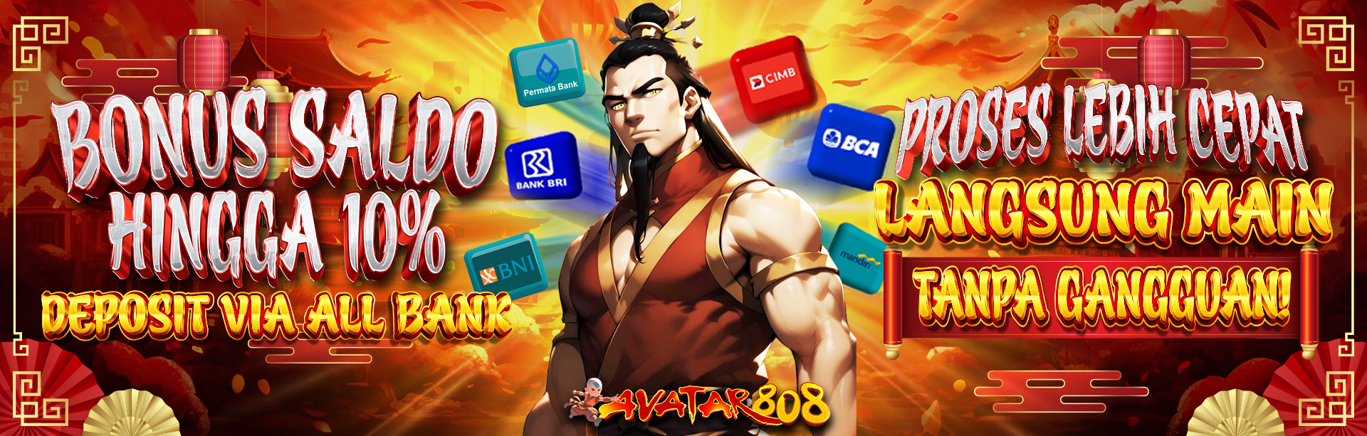 BONUS SALDO 10%  KHUSUS DEPOSIT VIA ALL BANK