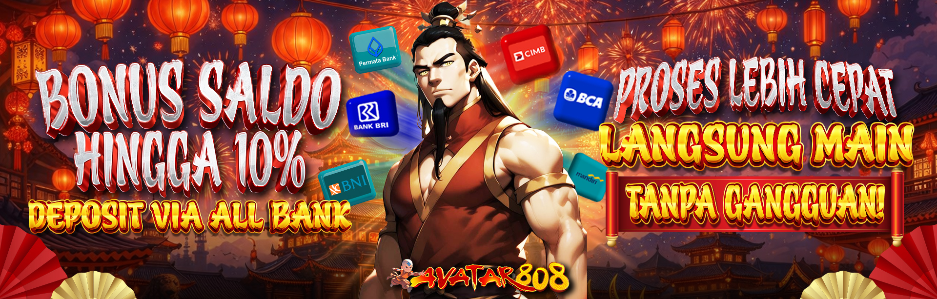 BONUS SALDO 10%  KHUSUS DEPOSIT VIA ALL BANK