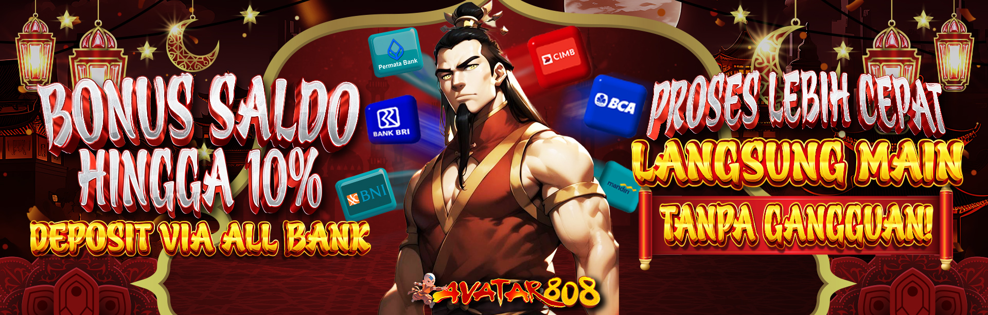 BONUS SALDO 10%  KHUSUS DEPOSIT VIA ALL BANK