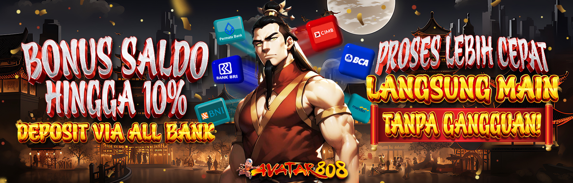 BONUS SALDO 10%  KHUSUS DEPOSIT VIA ALL BANK